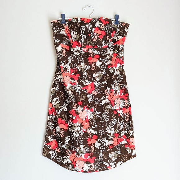 🇨🇦 Sweet Chemise Cotton Floral Strapless Dress Made In Canada - Picture 1 of 9